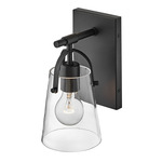 Foster Wall Sconce - Black / Clear