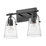 Foster Bathroom Vanity Light - Black / Clear