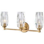 Ana Bathroom Vanity Light - Heritage Brass / Crystal