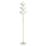 Lisbon Floor Lamp - Polished Brass / Ivory