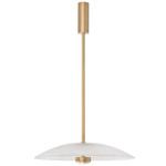 Cielo Pendant - Satin Brass / White