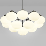 Cloudesley Chandelier - Bronze / Matte Opal