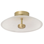 Cielo Wall / Ceiling Light - Satin Brass / White