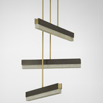 Artes Collective Pendant - Bronze / Satin Brass / Honed Alabaster