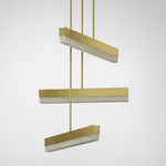 Artes Collective Pendant - Satin Brass / Honed Alabaster