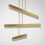 Artes Collective Pendant - Satin Brass / Honed Alabaster
