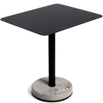 Donut Rectanglular Bistro Table - Black / Light Grey