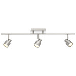 Lincoln Multi Light Adjustable Spot Track - Brushed Steel