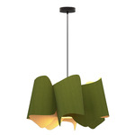 Camila Pendant - Black / Green / Ash