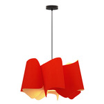 Camila Pendant - Black / Red / Ash