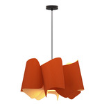 Camila Pendant - Black / Terracotta / Ash