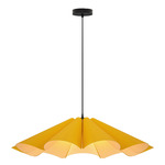 Delfina Large Pendant - Black / Yellow / Ash
