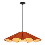 Delfina Large Pendant - Black / Terracotta / Ash