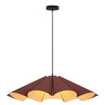 Delfina Large Pendant - Black / Violet / Ash