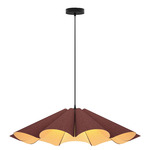 Delfina Large Pendant - Black / Violet/Ash