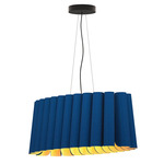 Renata Oval Pendant - Black / Blue/ Ash