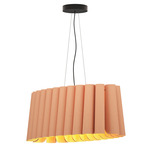 Renata Oval Pendant - Black / Rose / Ash