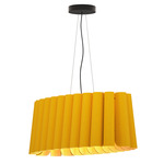 Renata Oval Pendant - Black / Yellow/ Ash