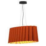 Renata Oval Pendant - Black / Terracotta / Ash