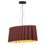 Renata Oval Pendant - Black / Violet/Ash