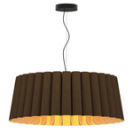 Renata Round Pendant - Black / Ebony/ Ash