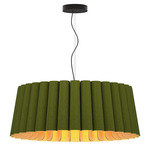 Renata Round Pendant - Black / Green