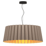 Renata Round Pendant - Black / Grey Oak