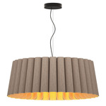 Renata Round Pendant - Black / Grey Oak/ Ash