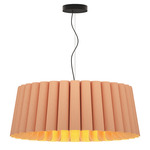 Renata Round Pendant - Black / Rose