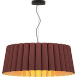 Renata Round Pendant - Black / Violet/Ash