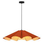 Delfina Pendant - Black / Teracotta