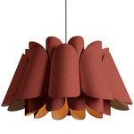 Federica Pendant - Black / Terracotta / Ash