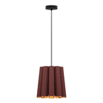 Renata Round Pendant - Black / Violet