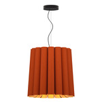 Renata Round Pendant - Black / Teracotta