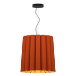 Renata Round Pendant - Black / Terracotta/ Ash