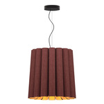 Renata Round Pendant - Black / Violet