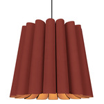 Renata Long Pendant - Black / Terracotta / Ash