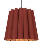 Renata Long Pendant - Black / Terracotta/ Ash