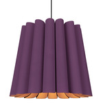 Renata Long Pendant - Black / Violet / Ash