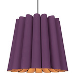 Renata Long Pendant - Black / Violet/Ash