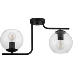 Marojales Semi Flush Ceiling Light - Black / Clear