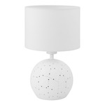 Montalbano Round Table Lamp - White / White
