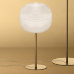 Gem Stem Table Lamp - Gold / White