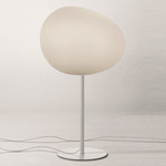 Gregg Alta Stem Glass Table Lamp - White / White