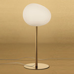 Gregg Alta Stem Glass Table Lamp - Gold / White