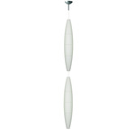 Havana Stacked Pendant - Aluminum / White