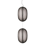 Plass Stacked Pendant - Chrome / Grey