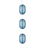 Plass Stacked Pendant - Chrome / Light Blue