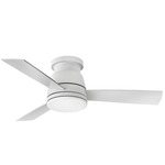 Trey Smart Ceiling Fan with Light - Matte White / Matte White