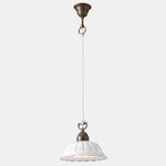 Anita Pendant - Antique Brass / White